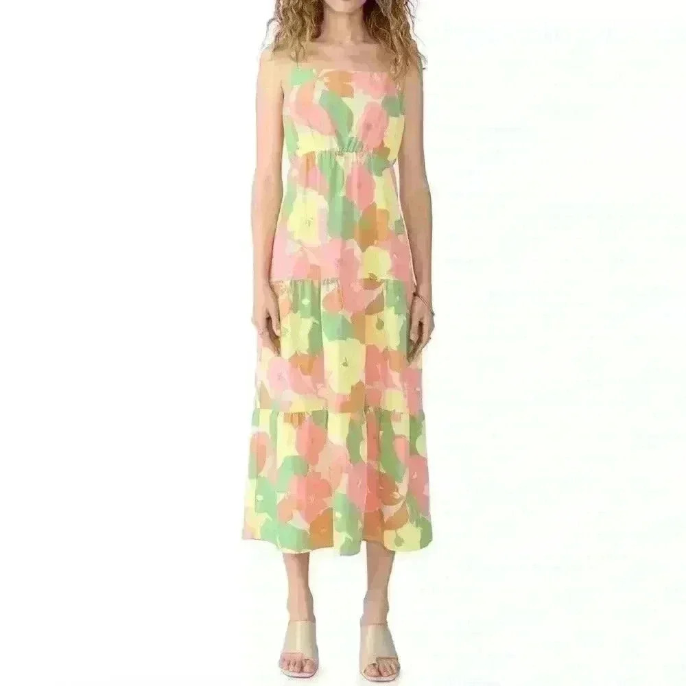 NWT Social Standard x Sanctuary Get Away Smocked Back Maxi Dress Size XL